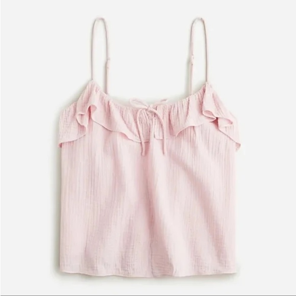 Jcrew pink gauze tank top medium